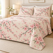 Cherry blossom quilt set right angle, AI mockup