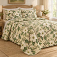 Appalachian Dogwood Bloom Quilt Set, Woodland Cottage Bedding, Housewarming Gift