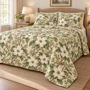 Dogwood quilt set left angle, AI mockup