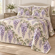 Wisteria quilt set, right hero, AI-generated mockup