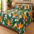 Bird of Paradise Quilt Set, Modern Tropical Floral Bedding, Gift for Plant Lovers
