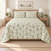 Snowdrop Winter Whisper quilt set, 02-front, AI-generated mockup