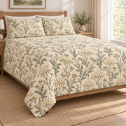 Soft Yarrow Prairie quilt set, 03-left, AI-generated mockup
