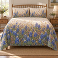 Texas Bluebonnet Wildflower Quilt Set, Cozy Bedroom Decor, Gift for Her