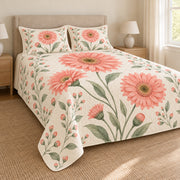Gerbera Daisy quilt set left angle