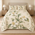 Orange Blossom Quilt Set, Botanical Bedding, Gift for Citrus Lovers