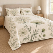 Queen Anne's Lace quilt set left angle