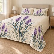 Blazing star quilt set right angle with continuous printed side drape