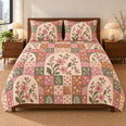Plum Blossom Patchwork Quilt Set, Gift for Plum Blossom Lovers, Gift for Garden Lovers