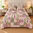 Foxglove Patchwork Quilt Set, Gift for Foxglove Lovers, Gift for Garden Lovers