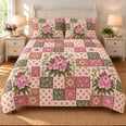 Rhododendron Patchwork Quilt Set, Gift for Rhododendron Lovers, Gift for Garden Lovers