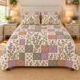 Thyme Blossoms Patchwork Quilt Set, Gift for Thyme Lovers, Gift for Garden Lovers