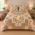 Witch Hazel Patchwork Quilt Set, Gift for Witch Hazel Lovers, Gift for Garden Lovers