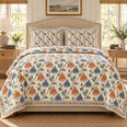 Abutilon Hand Block Floral Quilt Set, Southern Cottage Bedding, Gift for Her