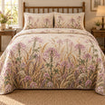 Spider Flower Quilt Set, Soft Prairie Floral Bedding, Gift for Gardeners