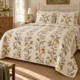 Lemon Blossom Orchard Quilt Set, Fresh Farmhouse Bedding, Gift for Garden Lovers