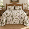 Summer Snowflake Herbarium Quilt Set, Gift for Flower and Garden Lovers