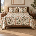 Hawthorn Blossom Quilt Set, Modern Floral Bedding, Gift for Hawthorn and Garden Lovers