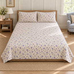 Balloon Flower Quilt Set, Ditsy Cottage Floral Bedding, Gift for Balloon Flower Lovers