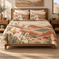 Sego Lily Quilt Set, Southwest Desert Bedding, Gift for Desert Gardeners
