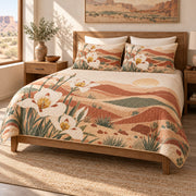 Sego lily southwest desert quilt set left angle
