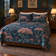 Stonecrop Flowers quilt set right angle view