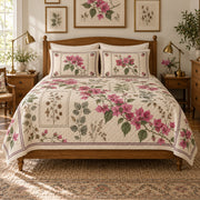 Bougainvillea quilt set front hero view