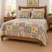 Dandelion quilt set right angle view