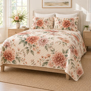 Dahlia quilt set right angle view