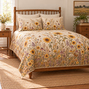 Sunflower quilt set left angle view