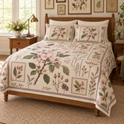 Apple blossom quilt set right angle view