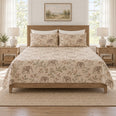 Warm Sand Elephant Acacia Quilt Set, Safari Bedding, Gift for Elephant Lovers