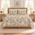 Warm Sand Sea Turtle & Sea Holly Quilt Set, Gift for Turtle and Coastal Decor Fans