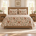 Warm Stone Squirrel & Camellia Quilt Set, Gift for Squirrel and Camellia Lovers