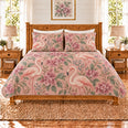 Dusty Rose Flamingo & Bougainvillea Quilt Set, Gift for Flamingo and Bougainvillea Fans