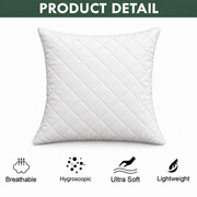 Quilted throw pillow materials and construction details