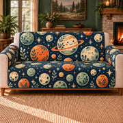 Alien Planet Pebbles sofa cover on a beige sofa