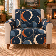 Annular Arc Tiles sofa cover on a beige armchair
