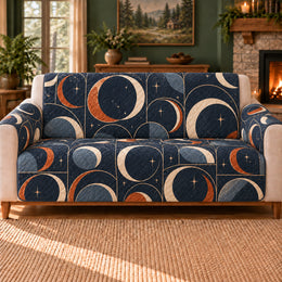 Annular Arc Tiles Sofa Cover, Celestial Decor, Gift for Stargazers
