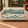 Archipelago Wave Frieze Sofa Cover, Map Decor, Gift for Geography Lovers