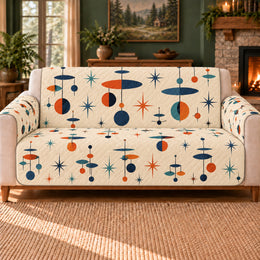 Atomic Mobile Pattern Sofa Cover, Science Decor, Gift for Chemistry Lovers