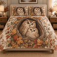 Autumn Owl Family Tree Quilt Set