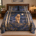 Birch Moon Doodle Goldendoodle Starry Garden Quilt Set