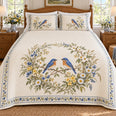 Bluebird Meadow Wreath Quilt Set – Cottage Garden Bedding