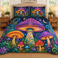 Celestial Mushroom Moon Quilt Set, Cosmic Gift for Mushroom Lovers
