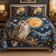 Celestial Owl Full Moon Quilt Set