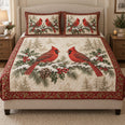 Christmas Cardinal Quilt Set