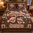 Christmas Chihuahua Quilt Set with Shams