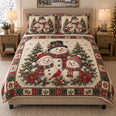 Christmas Snowman Family Quilt Set