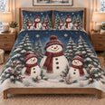 Christmas Snowman Family Winter Quilt Set
